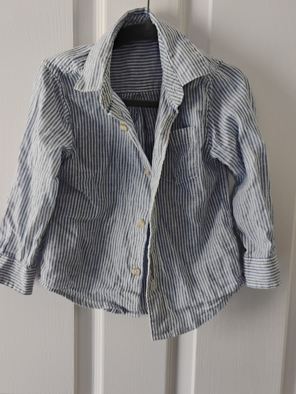 Gymboree Blue and White Striped Button-Down Shirt, Toddler, 3T